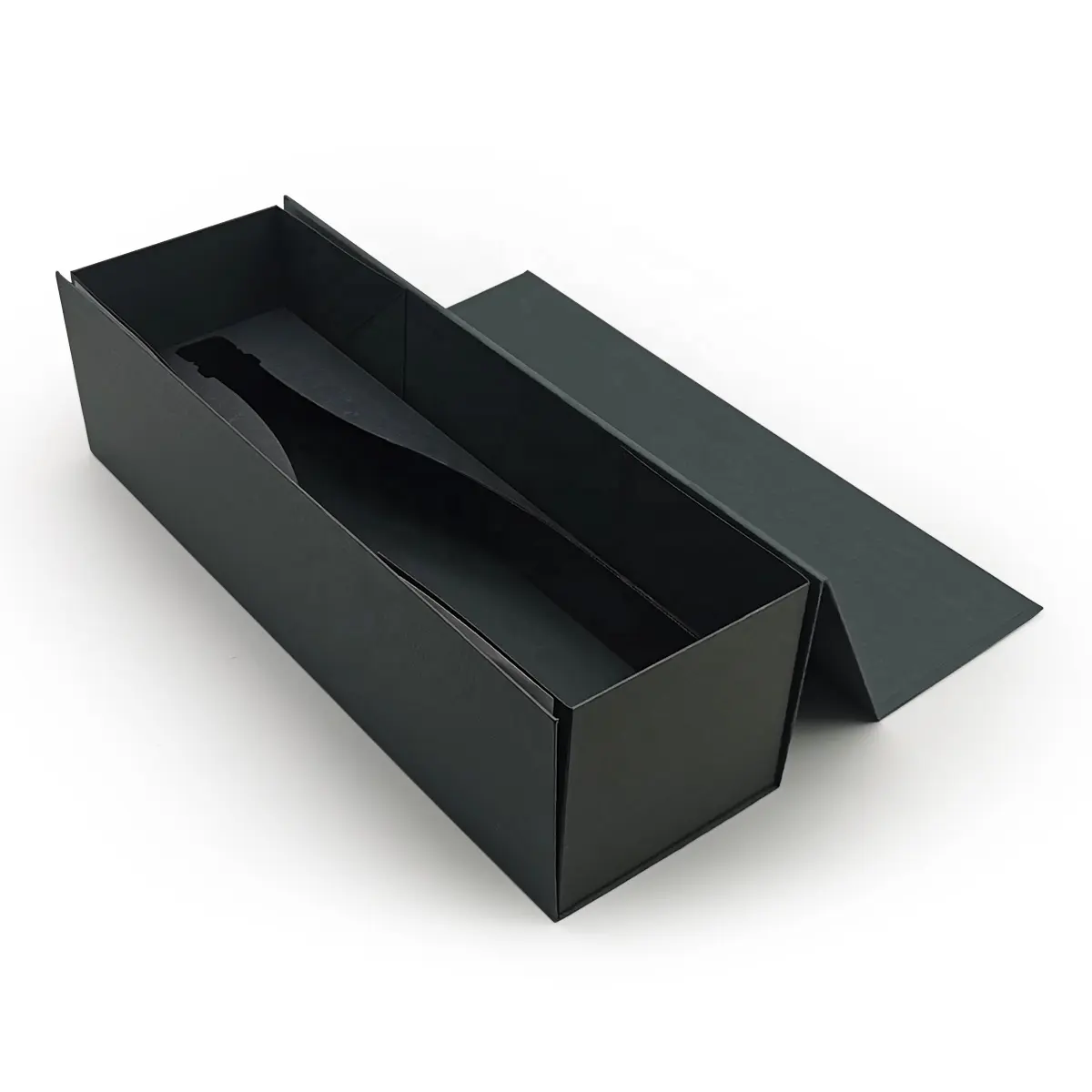 Custom Black Magnetic Folding Gift Paper Box For Champagne Wine Packaging