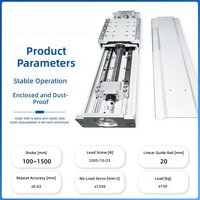 Module de guidage linéaire coulissant entièrement fermé QFB175 de 175 mm de large, assemblage de vis à billes de précision pour moteur pas à pas et servo, usage intensif