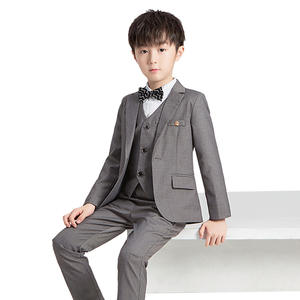 Ensemble de costume de performance pour garçon, style anglais, en mélange de coton rouge, pour spectacle de mariage, collection printemps 2026 - Product Image 1