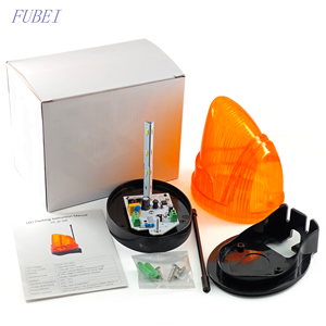 FUBEI <span class=keywords><strong>Lampe</strong></span> d'alarme clignotante LED orange pour portail battant, alimentation CC ou CA 12V à 220V, pour systèmes automatiques - Product Image 2