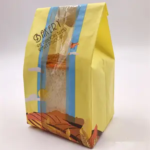 China Factory Customized Kraft Paper Bakery Bread Bag With Window