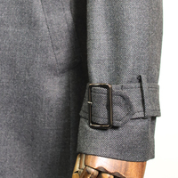 Manteau trench en gabardine 100% laine sur mesure MTM, manteau long fin en laine pour homme, confectionné sur mesure pour les ateliers de couture