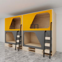 Lit superposé en bois de style moderne personnalisable pour auberge de jeunesse, dortoir scolaire, chambre, hôtel, hôpital, appartement