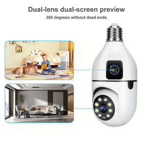 Cámara Inteligente <span class=keywords><strong>V380</strong></span> <span class=keywords><strong>PRO</strong></span> 4MP Inalámbrica Wifi, Cámara Bombilla con Luz, Vigilancia 360°, Cámara IP de Seguridad Interior, Doble Lente, Bombilla E27, CCTV - Product Image 3