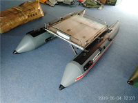 Bateau gonflable de pêche, mini yacht Catamaran, en PVC, pour 1/2/4 personnes