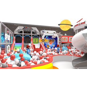 Aire de jeux intérieure Aoleao sur le thème de la course automobile, avec karting, piscine à balles, toboggan, mur d'escalade et jeux de rôle pour enfants, certifiée CE TUV CPC - Product Image 3