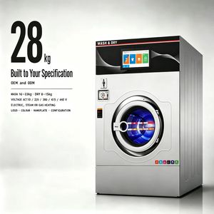 เครื่องซักผ้าอบผ้าอัตโนมัติขนาดกะทัดรัด 28 กก. ควบคุมผ่าน WiFi ด้วยปุ่มเดียว รองรับการชำระเงินด้วยคิวอาร์โค้ด เหมาะสำหรับหอพักนักเรียน - Product Image 6