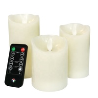 Bougies LED scintillantes en plastique à piles, automobile, sans flamme avec surface lisse, cadeau de Festival, de noël