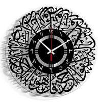 2021 горячая модель Заводские индивидуальные круглые креативные современные акриловые исламские настенные часы