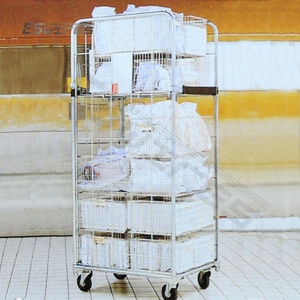 Nestable Metal depolama katlanabilir depo haddeleme kaynaklı tel örgü güvenlik konteyneri kafesi - Product Image 4