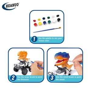 Fai da te pittura e gioca Dino Cars For Kids Coloring Dinosaur Crafts Pull Back Toys Set Kit da <span class=keywords><strong>disegno</strong></span> educativo - Product Image 3