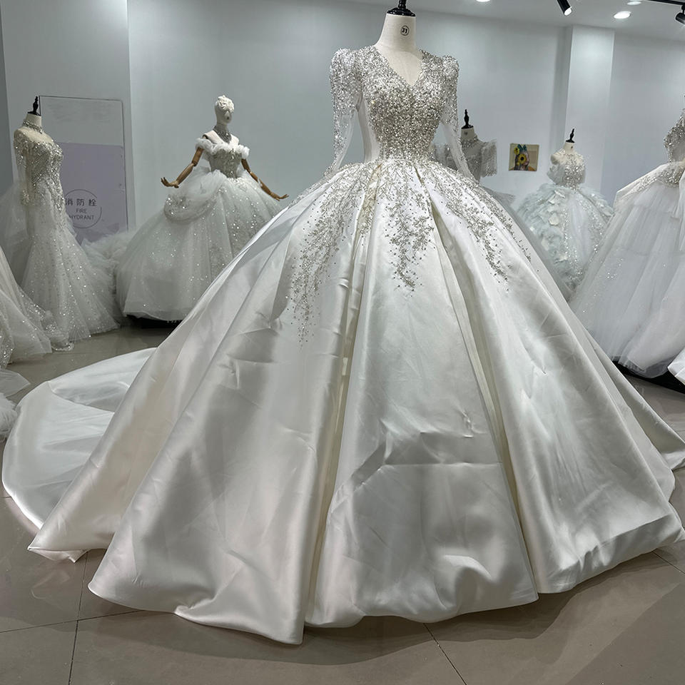 Princess Style Long Sleeves Lace Wedding Dresses