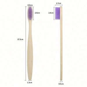 100% Organic <b>Bamboo</b> Toothbrush for Hotels Eco-Friendly Customized Packing Plastic Handheld Cleaning <b>Brush</b> Natural Charcoal - Product Image 6