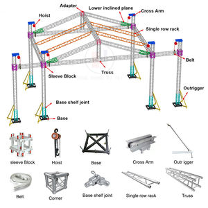 เสาค้ำโลหะอะลูมิเนียมอัลลอยด์แบบพกพาสำหรับแสดงบนเวทีสำหรับงานคอนเสิร์ตที่หรูหรา - Product Image 2