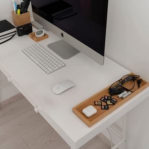 Multi-Functional Space Saver Bamboo Desk Organizer Office Organizer Bamboo Bathroom Organizer <b>Storage</b> for Small Items - Product Image 3