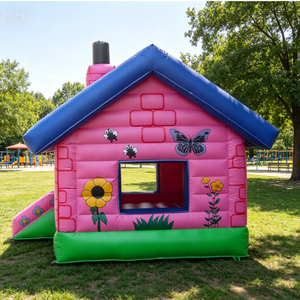 Castillo Inflable Princesa Mariposa Rosa, Casa <span class=keywords><strong>de</strong></span> Brinco Inflable, Perfecto para Niñas, <span class=keywords><strong>Juegos</strong></span> al Aire Libre en el Parque - Product Image 5