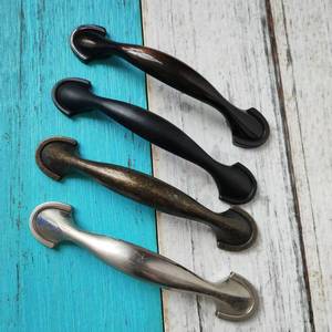 Furniture Handle Zinc Alloy Bar Cabinet Hardware Traditional Style Durable <b>Black</b> Coffee Antique Red Brushed Nickel - Product Image 1