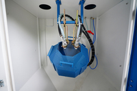 Machine de sablage automatique hautement efficace, cabine de sablage à tambour pour petites pièces en lot