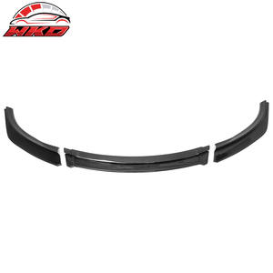 Pour Tesla Model 3 2017-2023 IKON V4 Lèvre de pare-chocs avant 3 pièces en ABS imitation carbone de haute qualité, kit carrosserie - Product Image 4