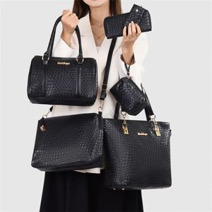Fashion PU Handbag Set 6pcs Waterproof Ladies Tote <b>Bag</b> Shoulder <b>Bag</b> Purse Set for Outdoor Travel Business - Product Image 2