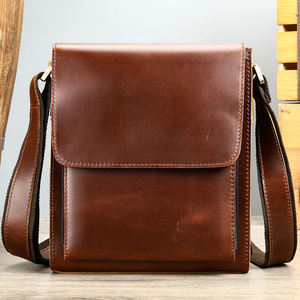 Porte-documents vintage de 14 pouces en cuir véritable Crazy Horse Sacoche de bureau pour ordinateur portable pour hommes - Product Image 4