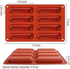 2 moules en forme de doigt en Silicone, ensemble de moules à gâteaux avec cylindres, plateaux pour la cuisson, pour le savon, la résine et le Bar au chocolat - Product Image 4