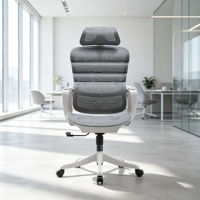 Chaise de bureau ergonomique à mailles segmentées superposées, avec support lombaire respirant et roulettes silencieuses, idéale pour le bureau à domicile et l'étude