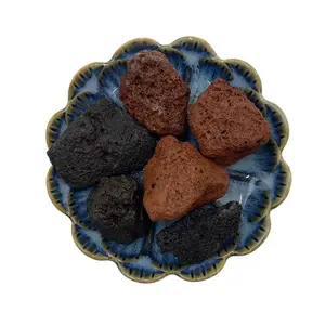 Wholesale Price Cooking Large Lava Stone Grills Smoke Free Tumbled Lava Rocks Calcined Volcanic Stones for BBQ