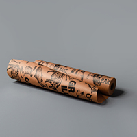 Papier d'emballage kraft imprimé avec logo personnalisé pour emballage de viande sulfurisé pour barbecue papier de boucher résistant aux hautes températures