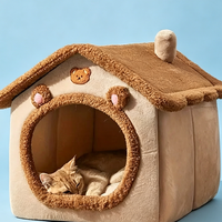Maison pour chat et chien, Nid confortable pour chat, Maison pour chien amovible et lavable pour toutes les saisons, Lit pour chat, Nid pour animaux de compagnie