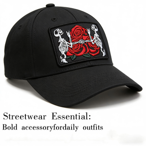 Appliques brodées en chenille écologiques, motif roses squelettes inspirées des Grateful Dead, à thermocoller/coudre pour vestes en jean et chapeaux - Product Image 2