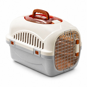 Cage de transport pliable pour animaux de compagnie en plastique grande capacité, pour chat et chien, avec porte en maille métallique - Product Image 1