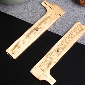 Mini <span class=keywords><strong>calibrador</strong></span> de latón con logotipo personalizado, Regla de medición <span class=keywords><strong>Vernier</strong></span> de doble escala, <span class=keywords><strong>calibrador</strong></span> portátil de 60/80100/120mm, regla de latón Vintage - Product Image 6