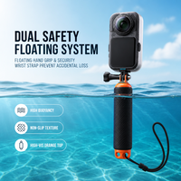 Paket Kamera Aksi Bawah Air Insta360 X6 8K Tahan Air dengan Layar 1,4 inci, Casing Diving Tak Terlihat 360 Panoramic & Tongsis