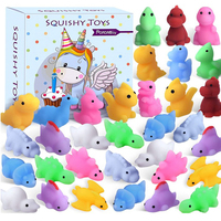 Jouets chauds en plastique à presser cosmétiques, appareil sensoriel, donne de l'éclat, jouet Animal, Squishy Mochi doux, emballage cadeau