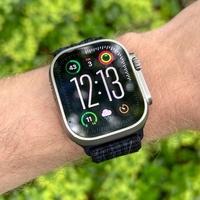 Montre connectée IP Watch Ultra 3 en titane avec GPS + Cellulaire eSIM, écran OLED 44-49mm, batterie 599mAh, 64 Go, WatchOS, noire, magnétique, étanche IPX8, bracelet papillon