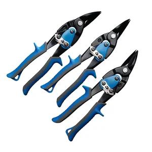 Aviation Tin Snip Left and Right Cut Offset Stainless Steel Cutting Shears with Forged Blade and Comfort Grips