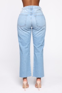 Alta calidad recto <span class=keywords><strong>jeans</strong></span> personalizados fábrica de china mamá <span class=keywords><strong>jeans</strong></span> Pantalones - Product Image 5