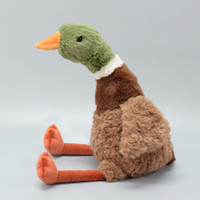 En gros, Peluche Canard Mallard Sonore à Longues Jambes, Compagnon de Sommeil pour Enfants, Cadeau d'Anniversaire