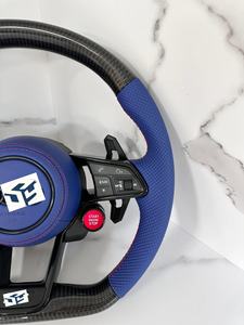 Volant personnalisé avec garniture en cuir noir pour Audi A3 A4 A5 A6 A7 A8 C7 S8 R8 Rs3 RS6 B8 B9 S7 RS S <span class=keywords><strong>Line</strong></span> - Product Image 4