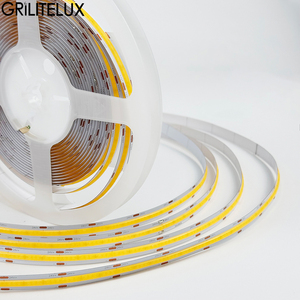 ไฟแถบ LED แบบ COB ไร้รอยต่อ แรงดันไฟฟ้า DC24V 384/480LEDs/เมตร ค่า CRI สูง 10W/เมตร แผงวงจร PCB ขนาด 10 มม. สำหรับขอบตู้ - Product Image 1