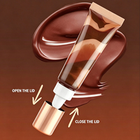 Gloss à lèvres crémeux et brillant au chocolat en tube souple, longue tenue, végétalien, pour femme