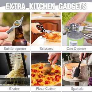 Set di 34 Utensili da Cucina in Silicone, Resistenti al Calore, con Porta Spatole e Manici in Legno Nero - Product Image 4