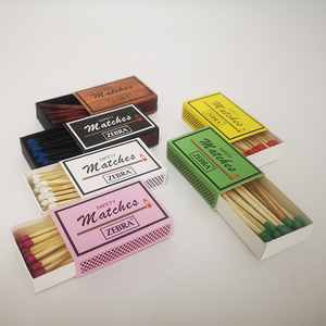 colorful tips wood safety matches in paper box , wooden match stick household - Product Image 3