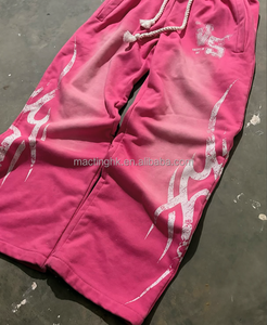 กางเกงจ็อกกิ้งลำลองผ้าฝ้ายหนานุ่มพิเศษ 100% ปิดเชือกผูกเอว พิมพ์ลายซิลค์สกรีน - Product Image 3