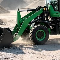 Caricatore Elettrico da 1500kg con Batteria, Zero Emissioni, Alta Efficienza, Caricatore Frontale per Progetti di Costruzione