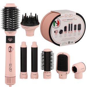 ENZO 4133PRO 7 in 1 Professional Multi Styler Hair Dryer Comb Straightener Heating <strong>Hot</strong> Air <strong>Brush</strong> Roll <strong>Ceramic</strong> Curling Iron Set - Product Image 1