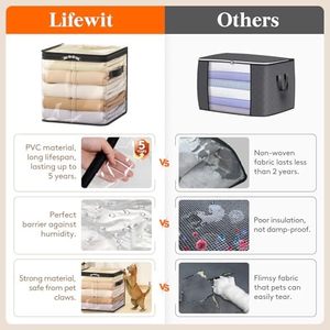 Lot de 6 sacs de rangement pliables étanches transparents de 11 pouces avec fermeture éclair en PVC pour salle de bain, vêtements, organisateur, logo personnalisable - Product Image 3