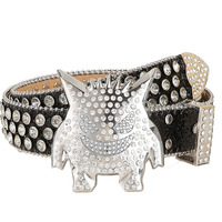 Neostar Boucle de ceinture avec logo de dessin animé personnalisé Boucle en métal privée de marque de concepteur créatif avec diamant