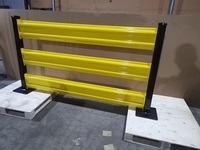 Barrière de sécurité métallique flexible à 3 nervures pour entrepôt, garde-corps de protection en acier
